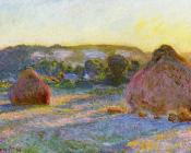 克劳德 莫奈 : Grainstacks at the End of Summer, Evening Effect